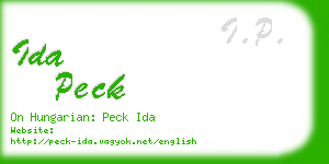ida peck business card